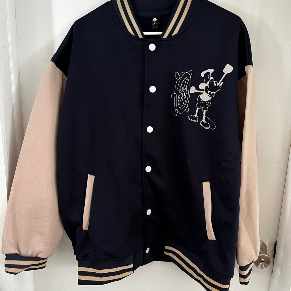 Adorable Steam Boat Willie Varsity Jacket